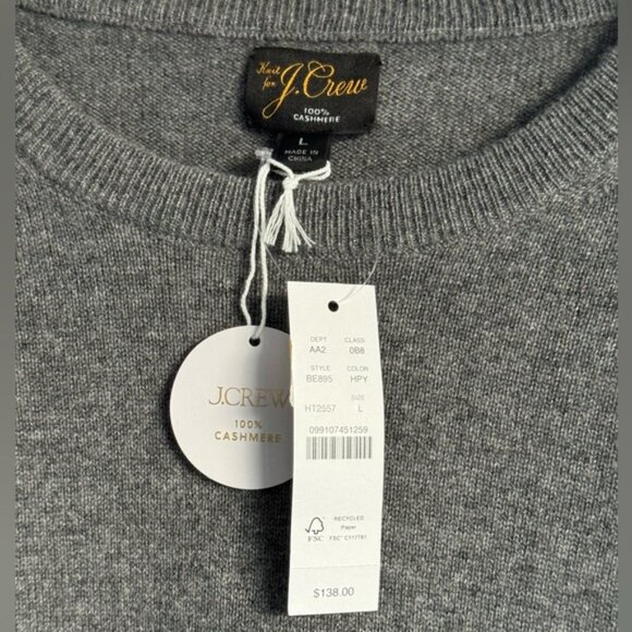 NWT Knit for J.Crew Mens classic cashmere crewneck sweater - Picture 8 of 9